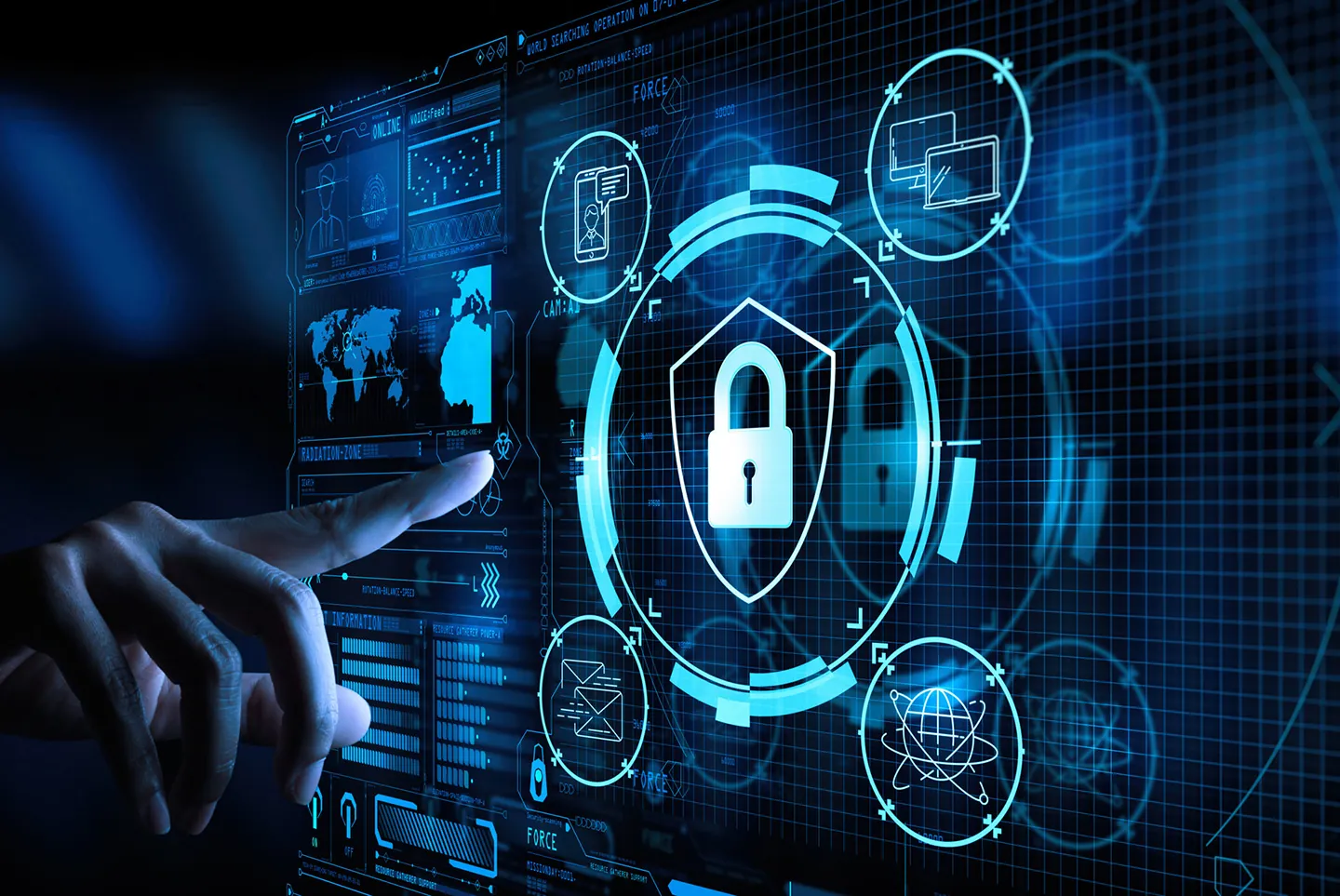 Hình ảnh minh họa các biện pháp bảo mật dữ liệu mạnh mẽ của 79king 1, bao gồm mã hóa, tường lửa và kiểm soát truy cập, thể hiện cam kết bảo vệ dữ liệu người dùng.